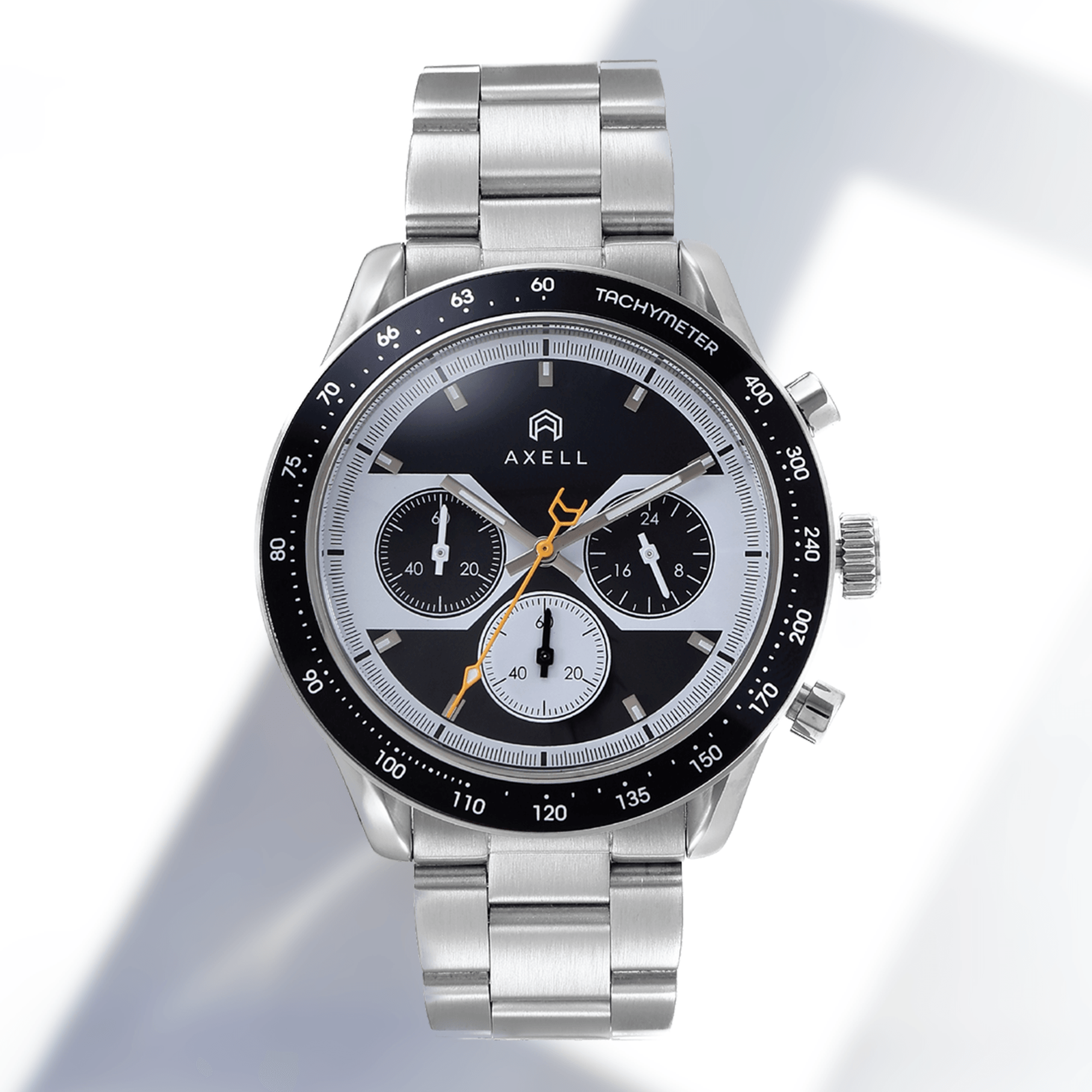 Pitstop Luxury Watch Reverse Panda Steel Strap Racing Timepiece ...