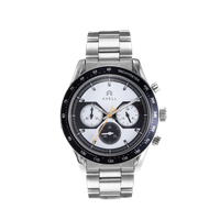 Pitstop Luxury Watch Reverse Panda Steel Strap Racing Timepiece ...